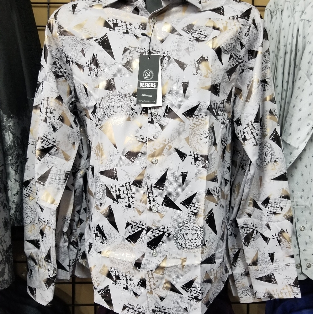 Metallic Lion Pattern Shirt - Picture 6 of 6